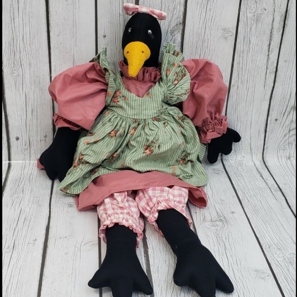 Primitive Vintage Style Dressed Lady Duck - Picture 1 of 7